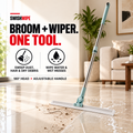 SwishWipe 2-in-1 broom and wiper for dust, hair and water